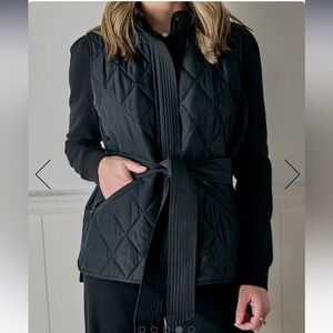 NWT Splendid x Charli Evans Quilted Vest, Wide Leg Pants and Top Set Black M